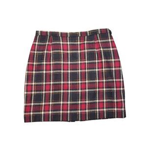 Jones New York 100% Pure Wool Plaid Skirt Women's 16